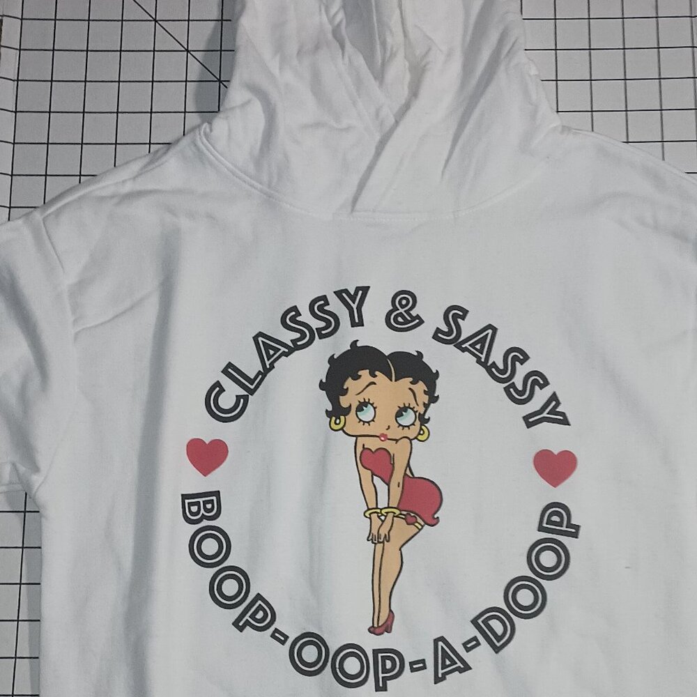 WHITE BETTY BOOP HOODIE